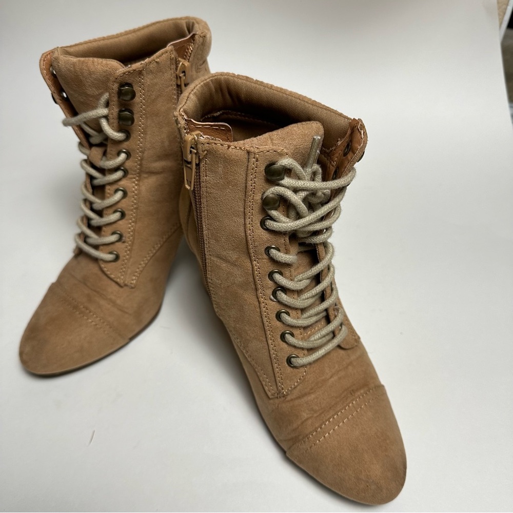 Madden Girl Women’s Faux Suede Brown Boots - Size 5M